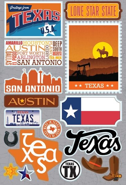 Reminisce Texas Stickers