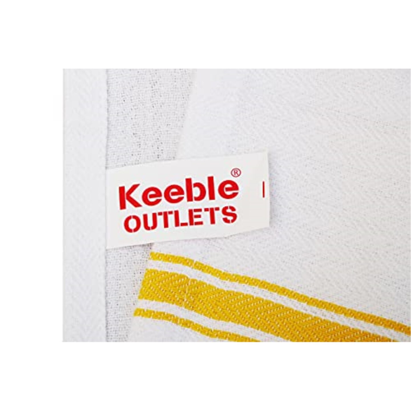 Keeble Outlets - Kitchen Towels, Set of 6, Yellow Stripes, Highly Absorbent Dish Towels, Preferred by Chefs, 100% Cotton Hand Towels, Kitchen &#x26; Table Linens, Flour Sack Towels, Dish Rags