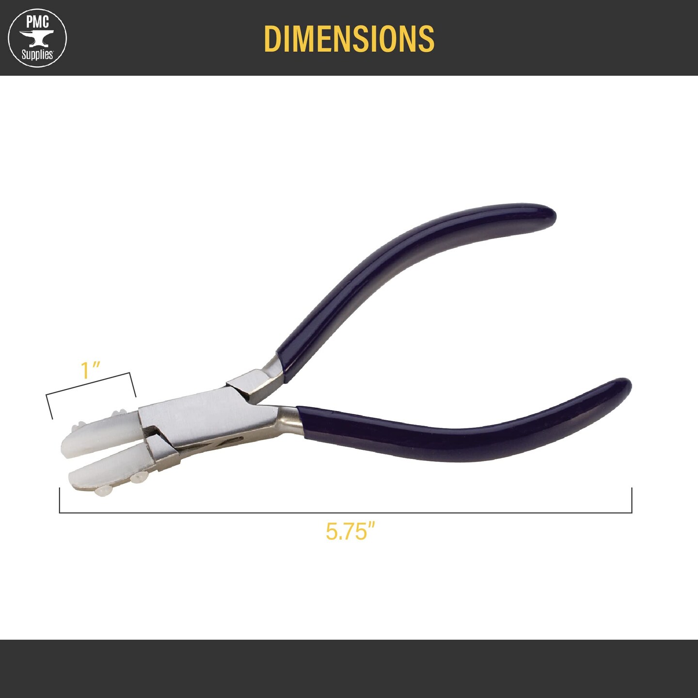 5-3/4&#x22; Stainless Steel and Nylon Non-Marring Thin Nose Wire Straightening Pliers