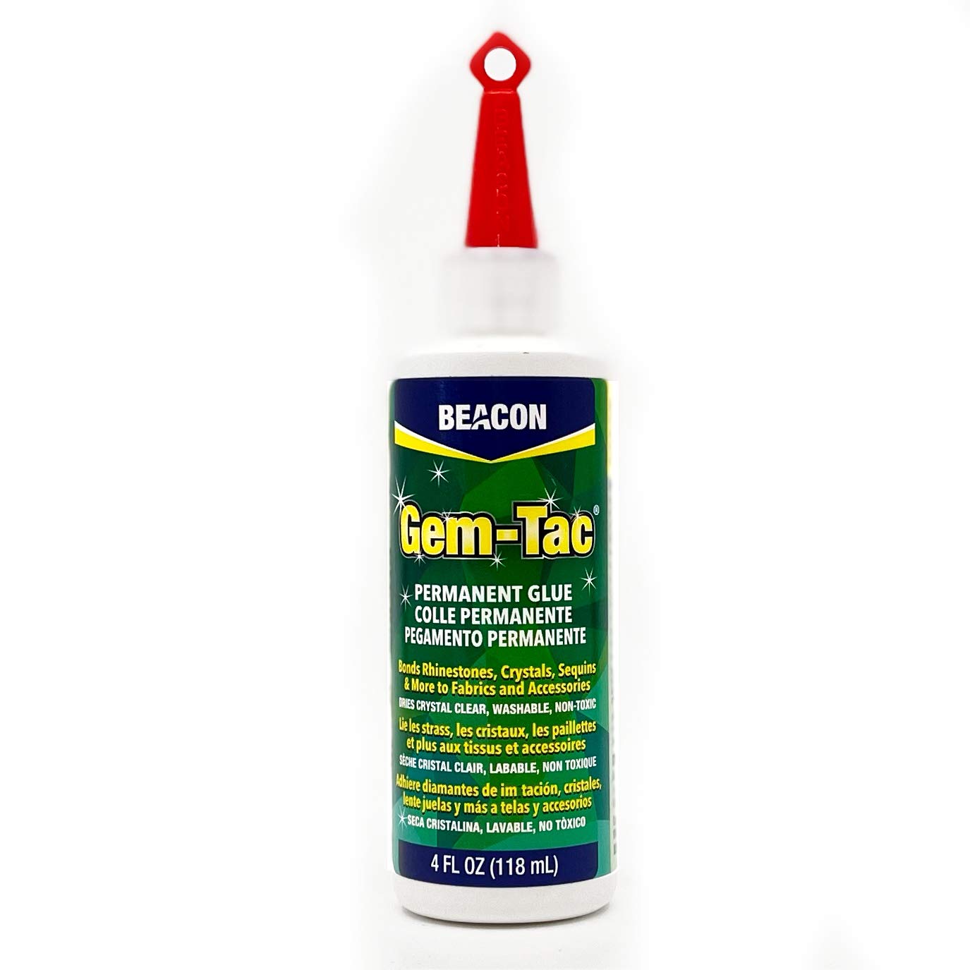 Beacon Gem-Tac Permanent Adhesive, 4-Ounce