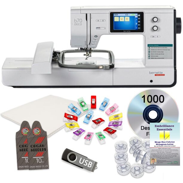 Bernette b70 DECO Embroidery Machine 10x6 With $199 Bonus Bundle