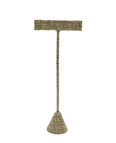 Jewelry Display for Earrings Burlap - T Bar 6-1/2&#x22;H