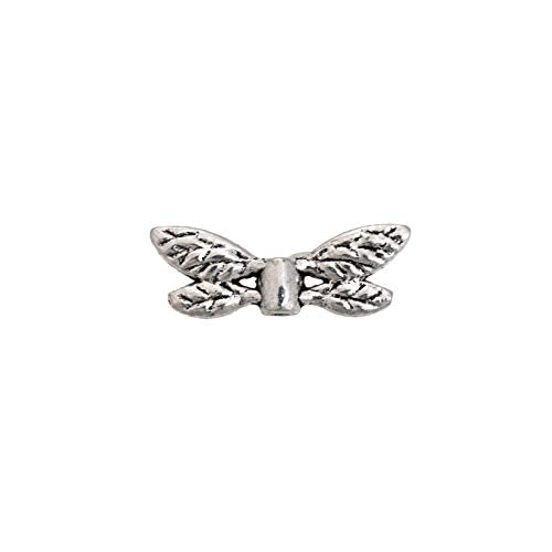 8x2mm Pewter Dragonfly Wings Bead