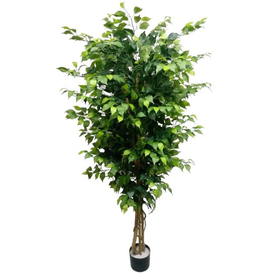 6&#x27; Silk Ficus Tree - 1528 UV Resistant Lifelike Leaves, Realistic Artificial Plant for Indoor &#x26; Outdoor Home, Office &#x26; Event Decor, Floral Home by Artificial Flowers