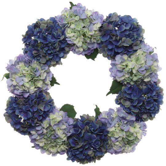 2-Pack: Mixed Blue Hydrangea Wreath with Grapevine Ring by Floral Home&#xAE;