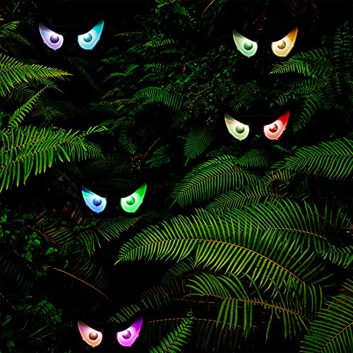 yofit Halloween 5 Pairs LED Eye Lights, Scary Colorful Eye Shaped Decoration Lights with Rope Easy to Hang for Halloween Light Projection and Halloween Party Decoration Outdoor Indoor Decor
