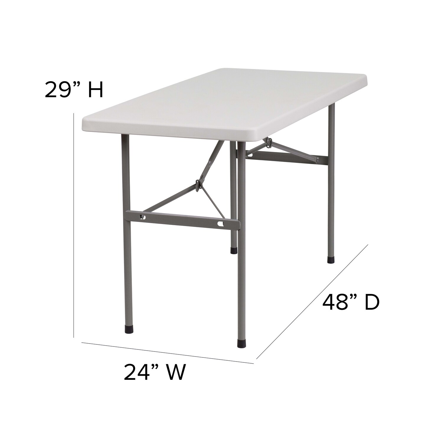 Emma and Oliver 4-Foot Plastic Folding Table