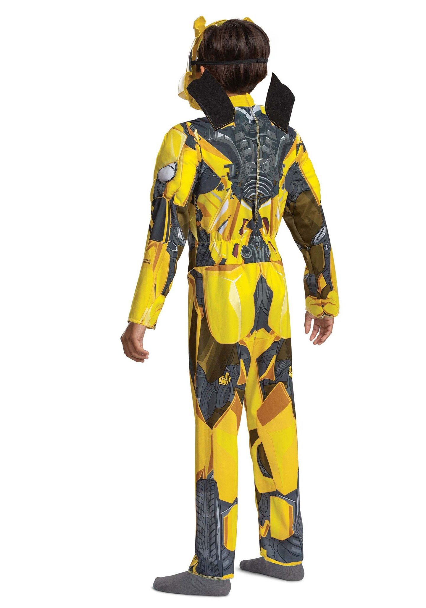 Kids' Transformers T7 Bumblebee Muscle Chest Halloween Costume Jumpsuit with Mask 4-6
