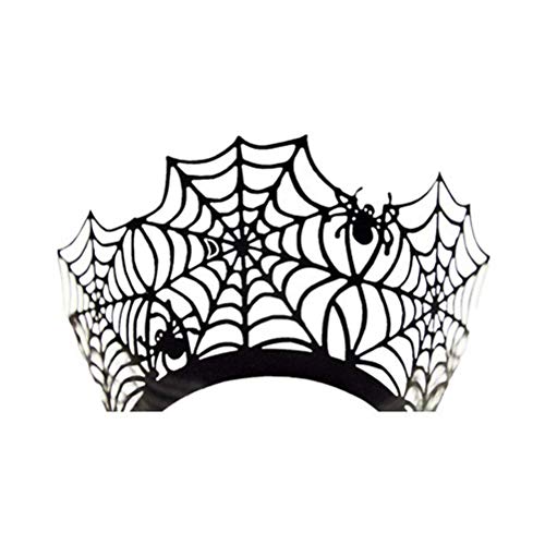 Halloween Cupcake Wrappers,Spider Web Cupcake Wrapper,Halloween Party Decorations Supplies 36Pcs