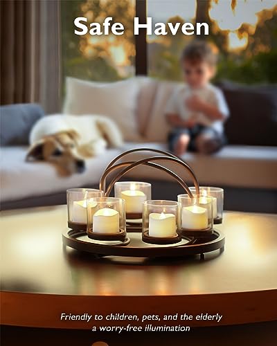 VicFlora Battery Operated Tea Lights Candles with Timer, Realistic and —  CHIMIYA