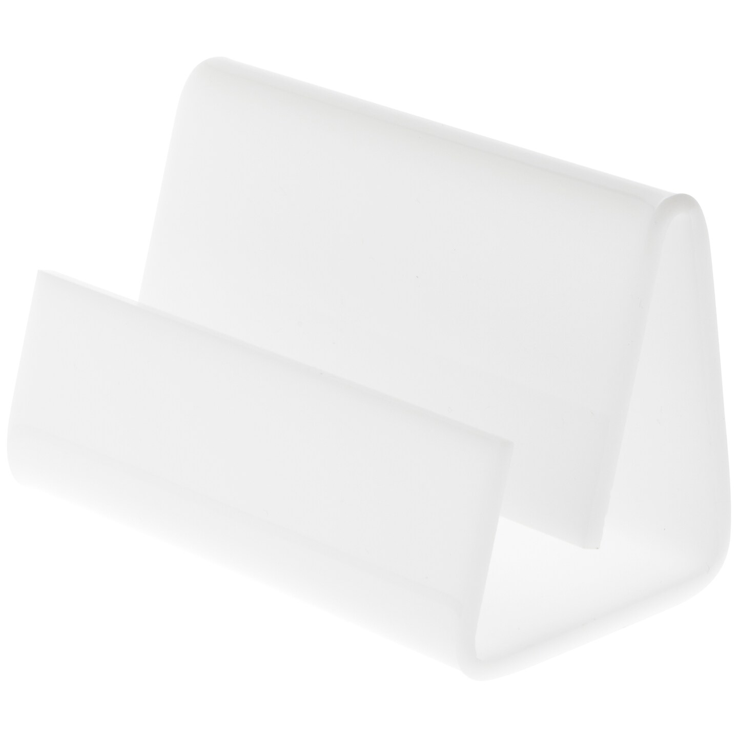 Plymor White Acrylic Deluxe Business Card / Postcard Holder, 3.5