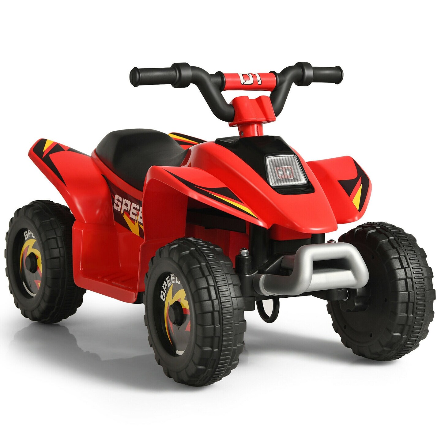 6V Kids Electric 4 Wheels Ride-On Toy with Wear-Resistant Wheels for Indoor Outdoor Use