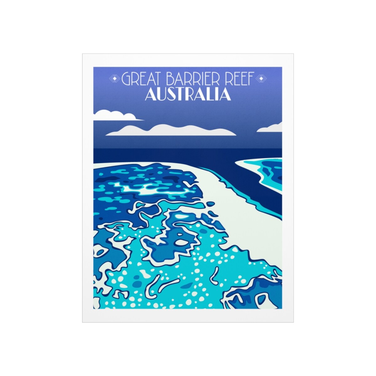 Great Barrier Reef Poster | Australia Travel Print