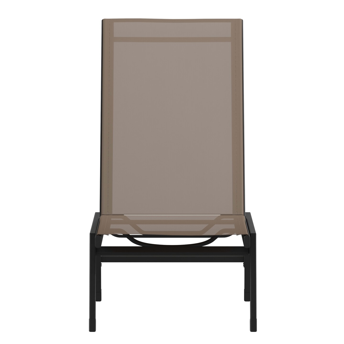 Emma and Oliver Braelin Textilene Adjustable 5 Position Patio Chaise Lounge and Metal Frame