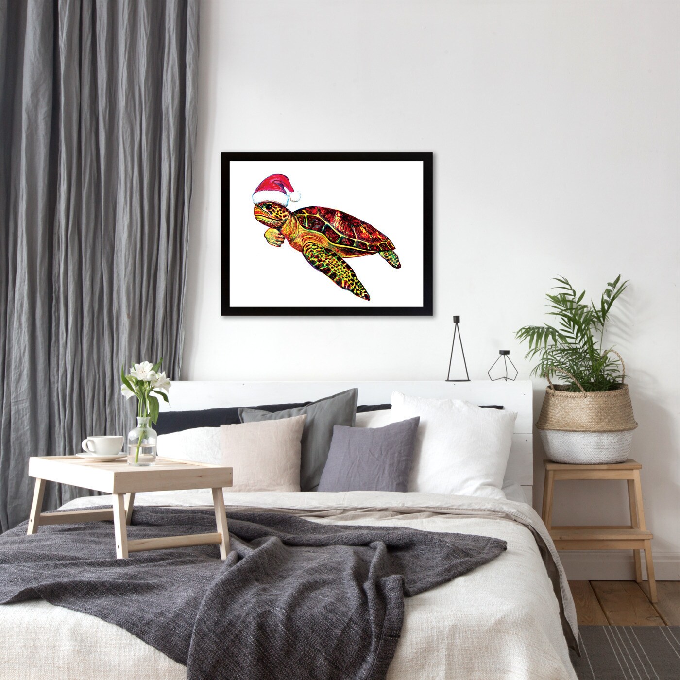 Santa Turtle by T.J. Heiser Frame  - Americanflat