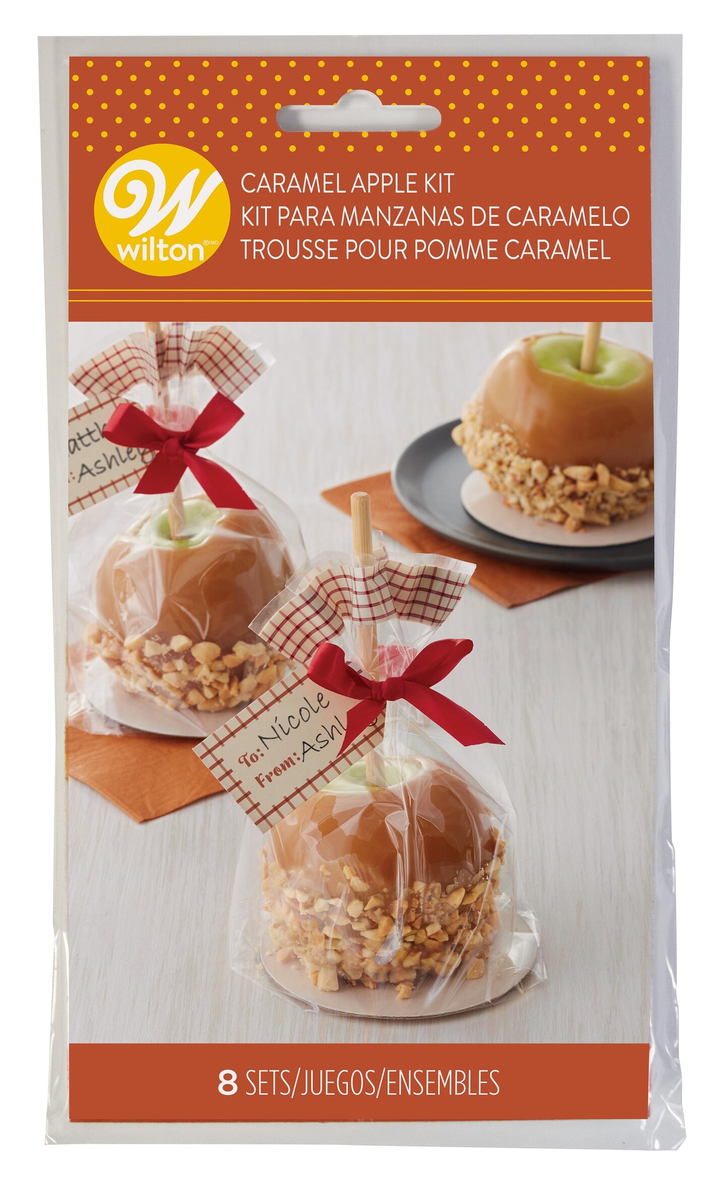 Wilton Caramel Apple Bag Kit 8/Pkg-Autumn