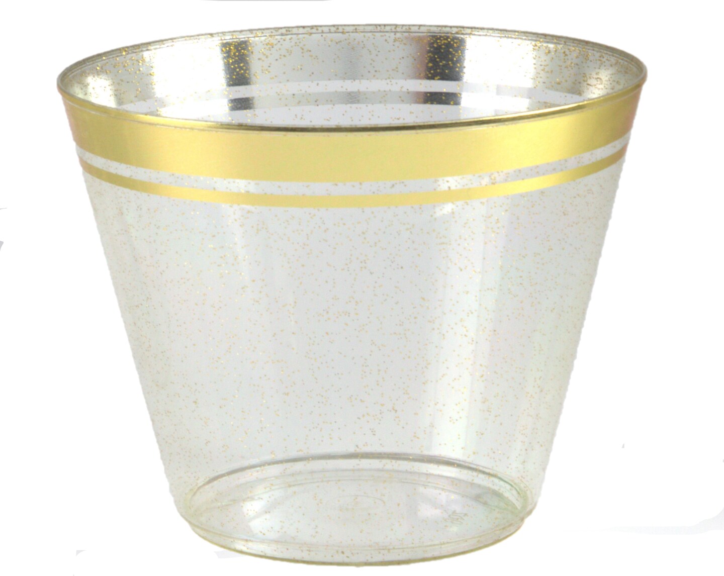 110 Pack 9 oz Disposable Gold Glitter Gold Rim Plastic Cups Glitter Gold Disposable Cups Michaels