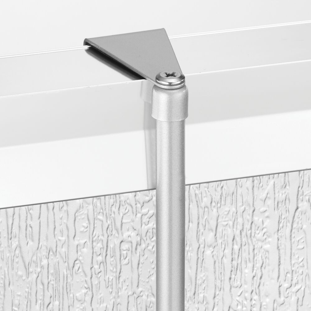 mDesign Metal Hanging Over Shower Door Caddy, Bathroom Storage Organizer