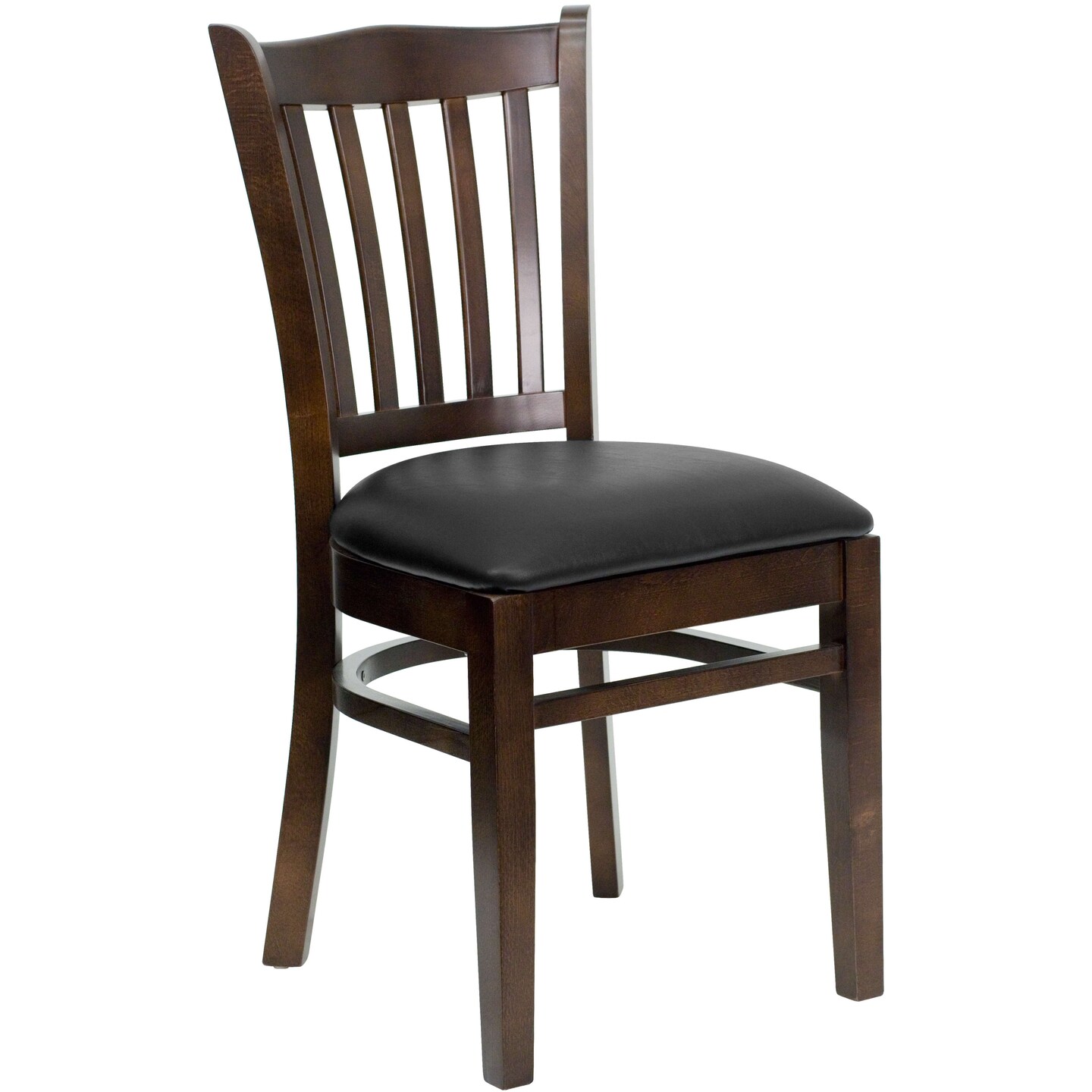 Emma and Oliver Vertical Slat Back Wooden Restaurant Dining Chair