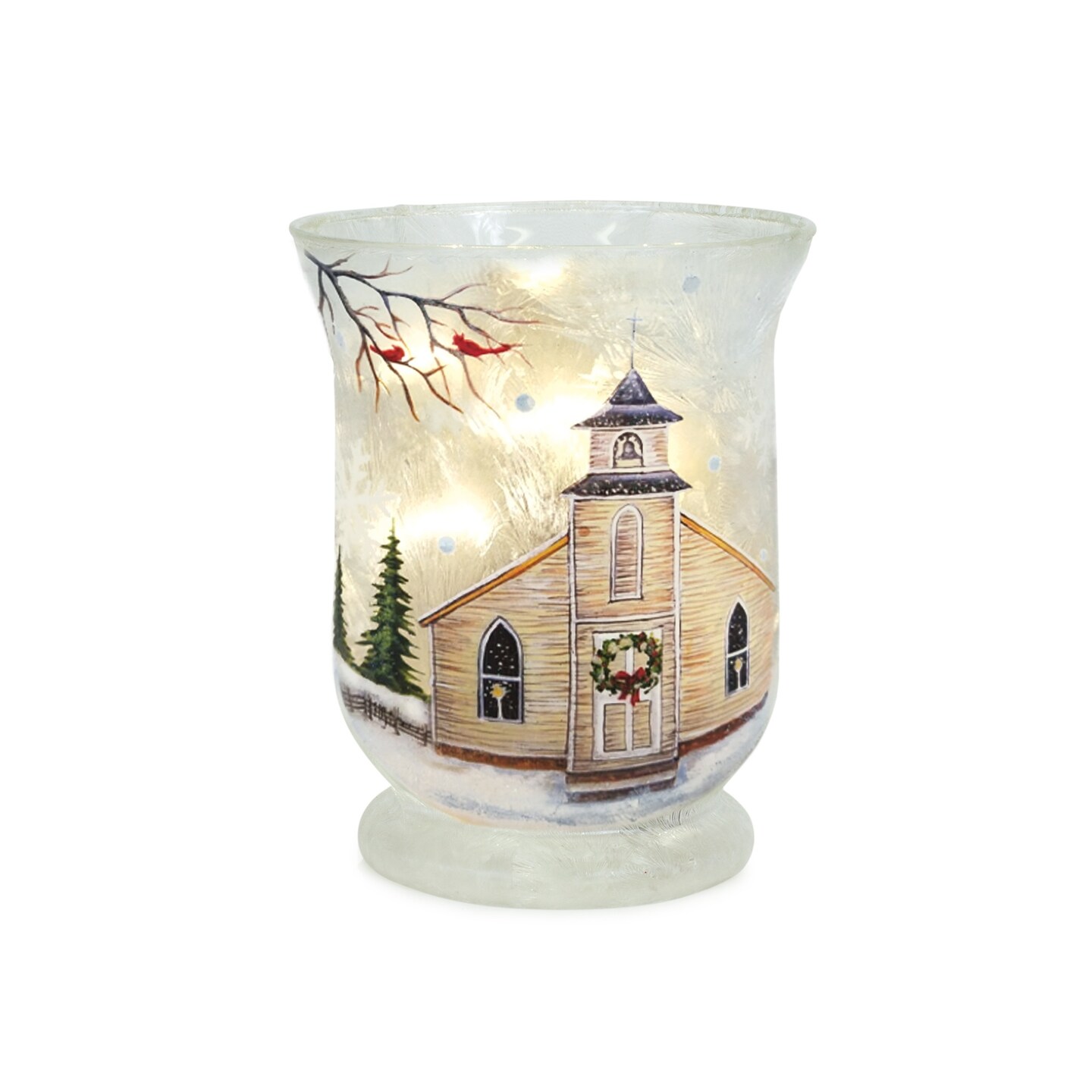 Melrose Set of 6 Church Christmas Candle Holders 3.25&#x22;