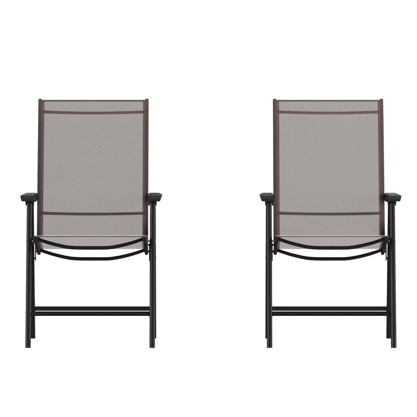 Emma and Oliver Outdoor Folding Patio Sling Chair / Portable Chair (2 Pack)