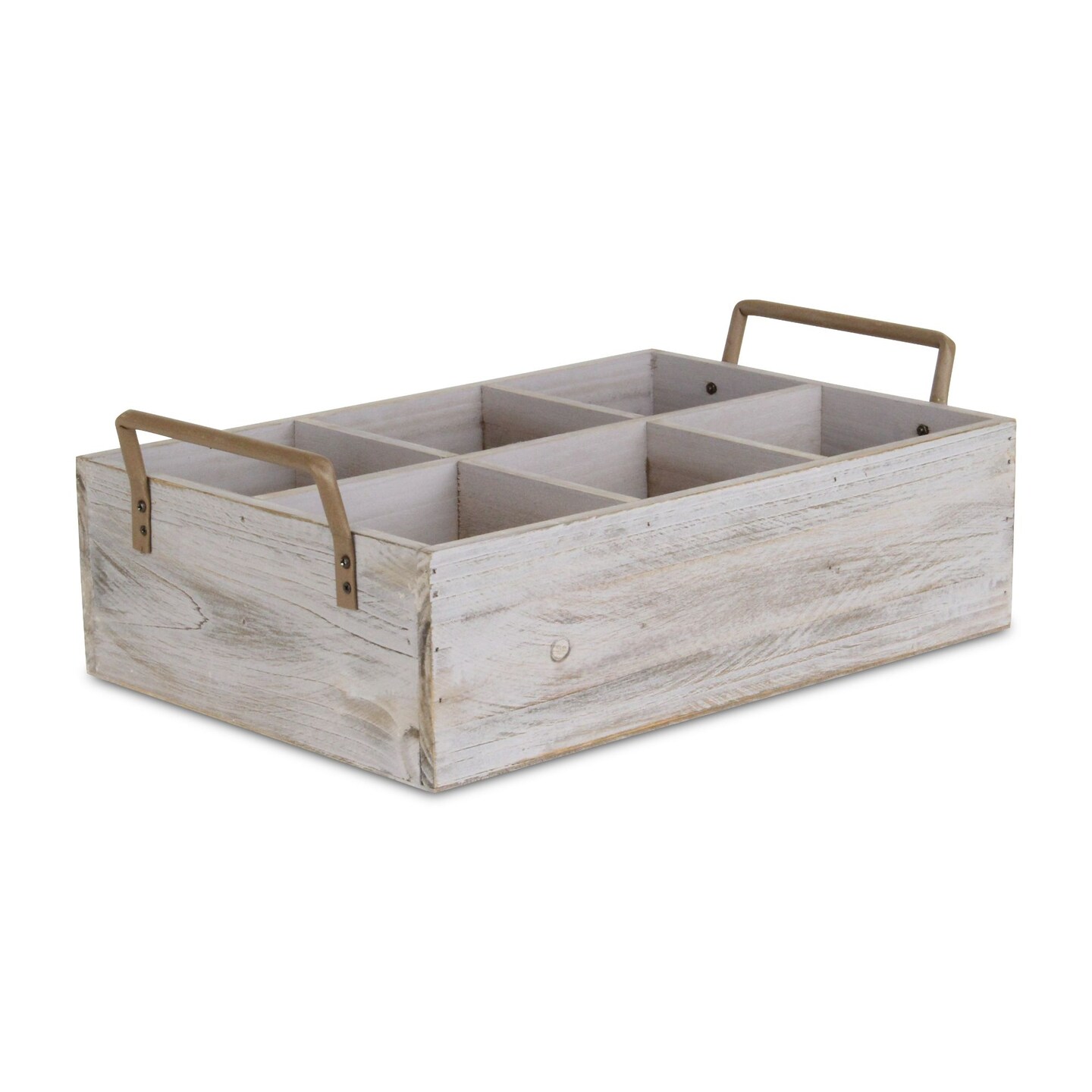 Contemporary Home Living 15" Rectangular Galvanized Finish Storage Caddy
