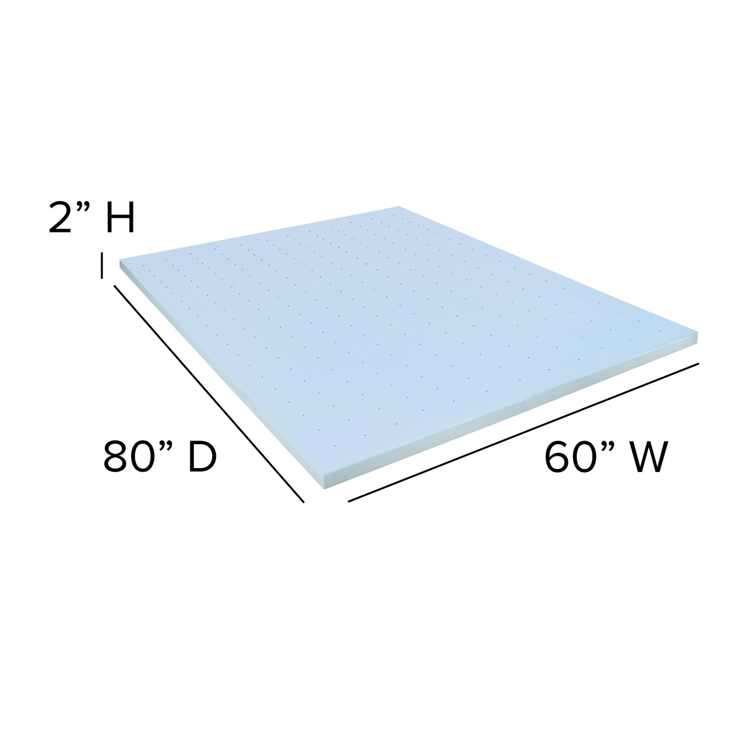 Emma and Oliver 2 Inch Gel Infused Cool Touch CertiPUR-US Certified&#xA0;Memory Foam Topper