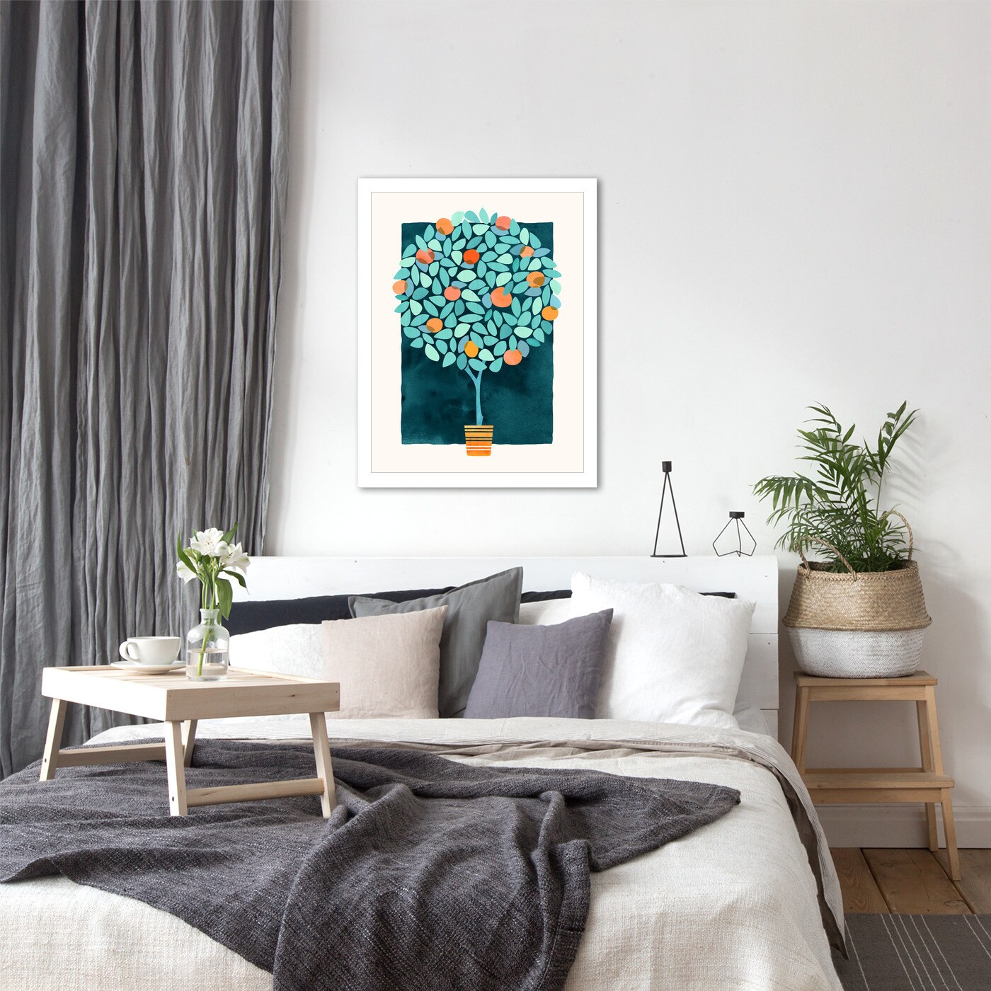 Orange Tree At Midnight by Modern Tropical Frame  - Americanflat