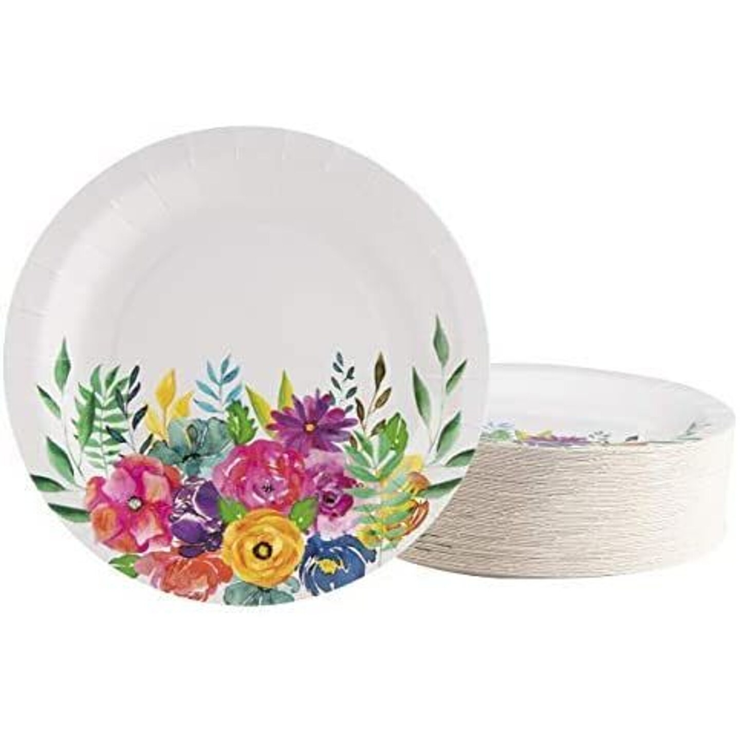 Floral party deals plates