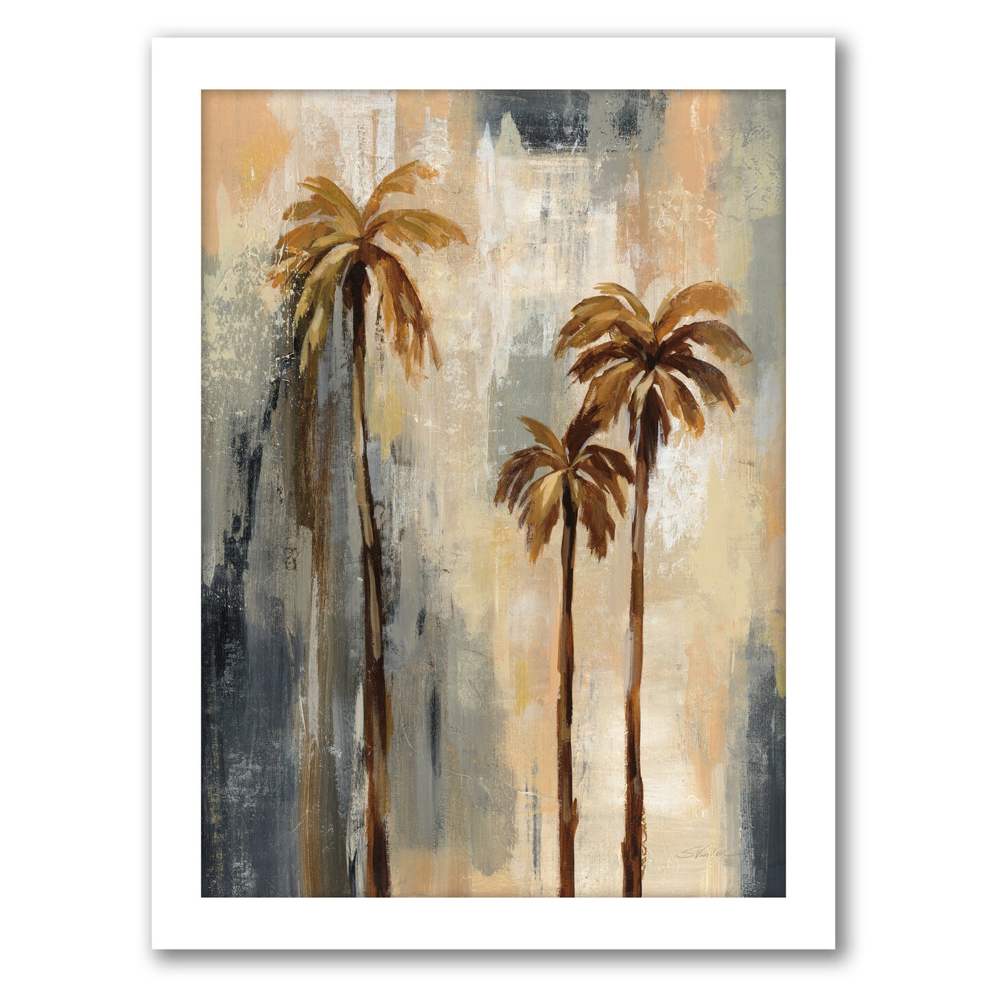Hr Palm Trees I by Debra Van Swearingen Black Framed Print 8x10 - Americanflat