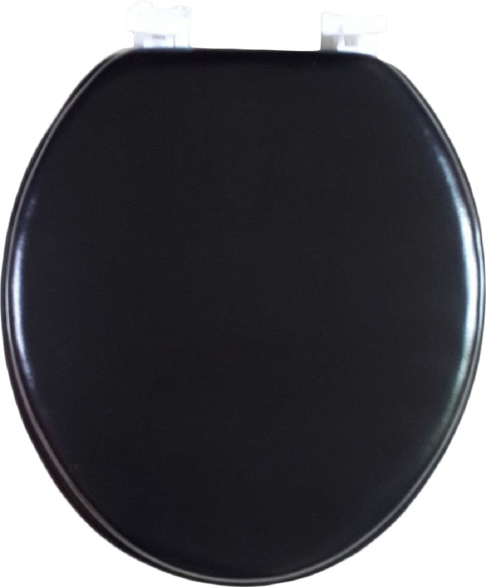 J&V Textiles Soft Round Toilet Seat With Easy Clean & Change Hinge, Padded