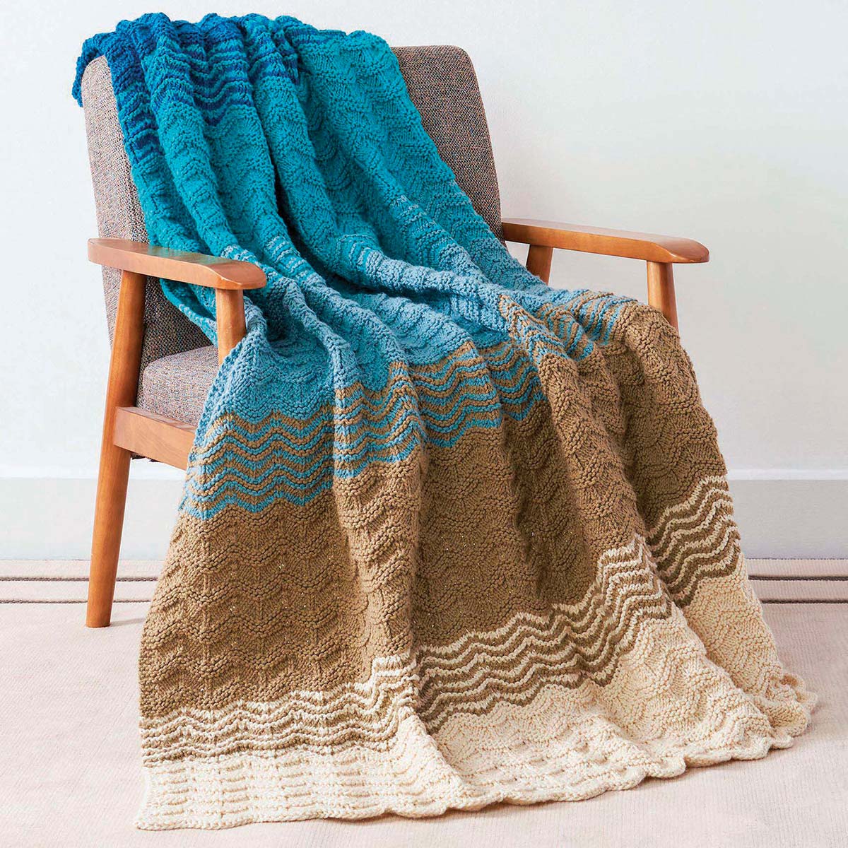Caron  Seaside Sunset Blanket Knit Kit