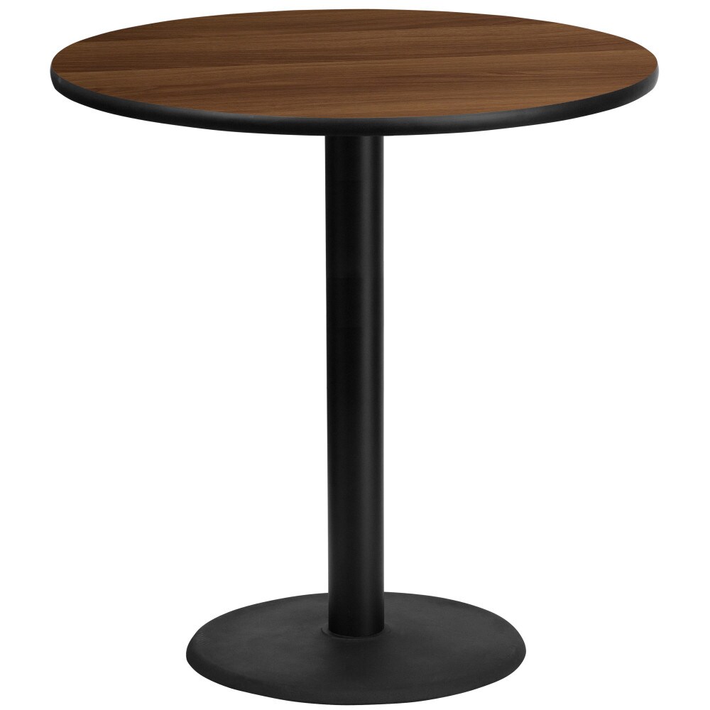 Emma and Oliver 42" Round Laminate Table Top with 24" Round Bar Height Table Base