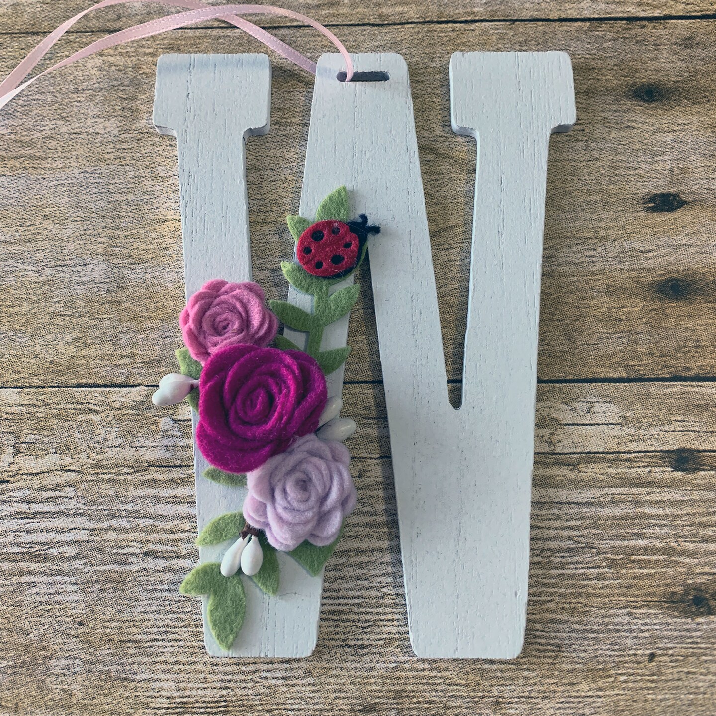 WOODEN BOOKMARK WITH LADYBUG