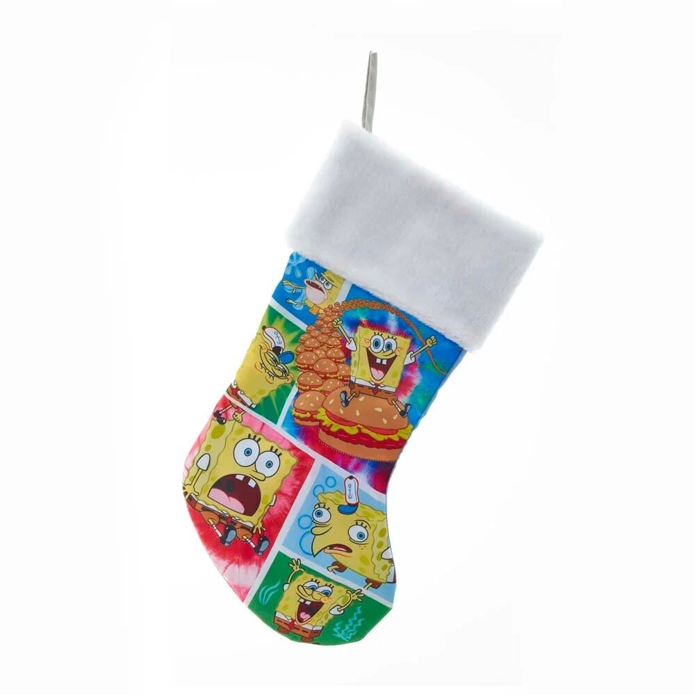 KSA Pack of 4 SpongeBob SquarePants Meme Collage Christmas Stockings 9.25&#x22;