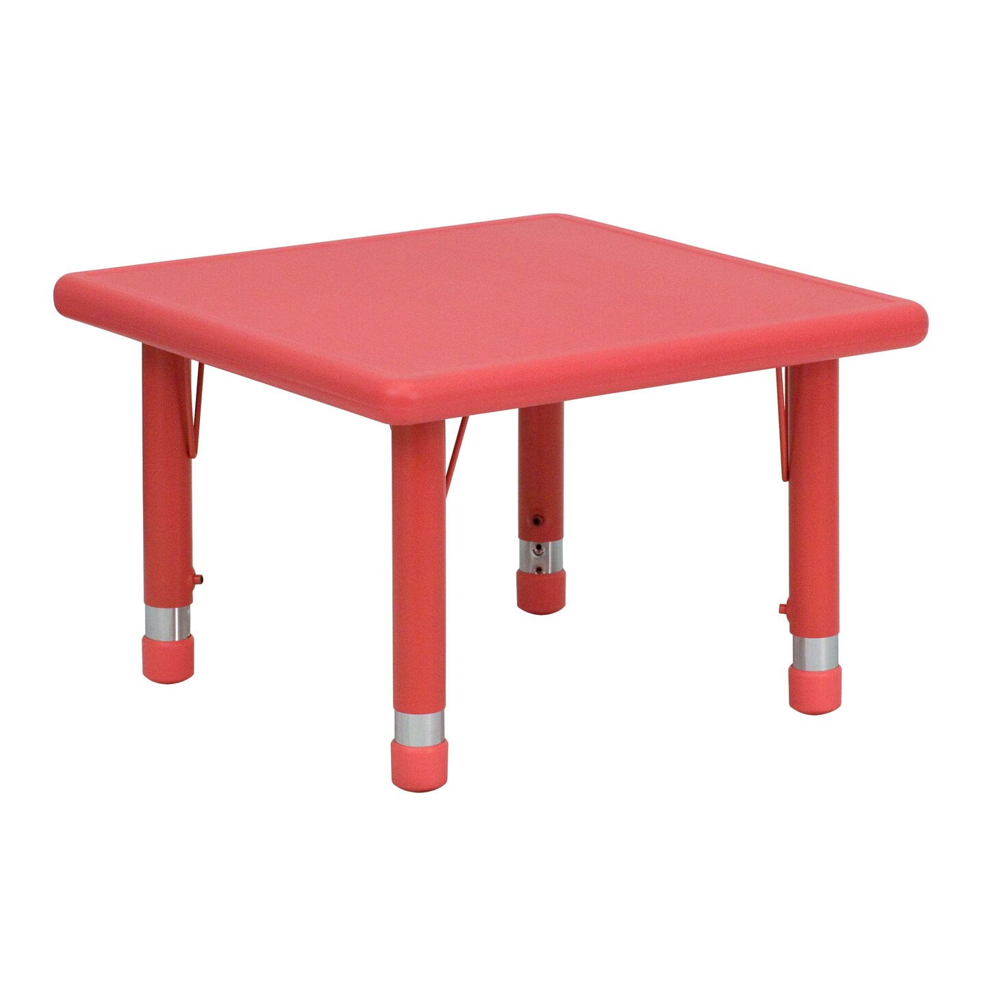 Emma and Oliver 24" Square Plastic Height Adjustable Activity Table