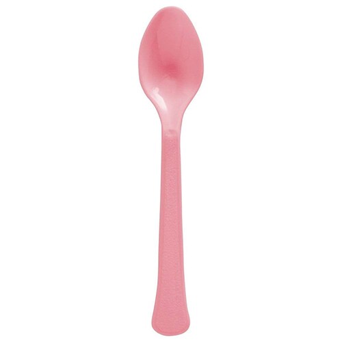 New Pink Heavy Weight Plastic Spoons