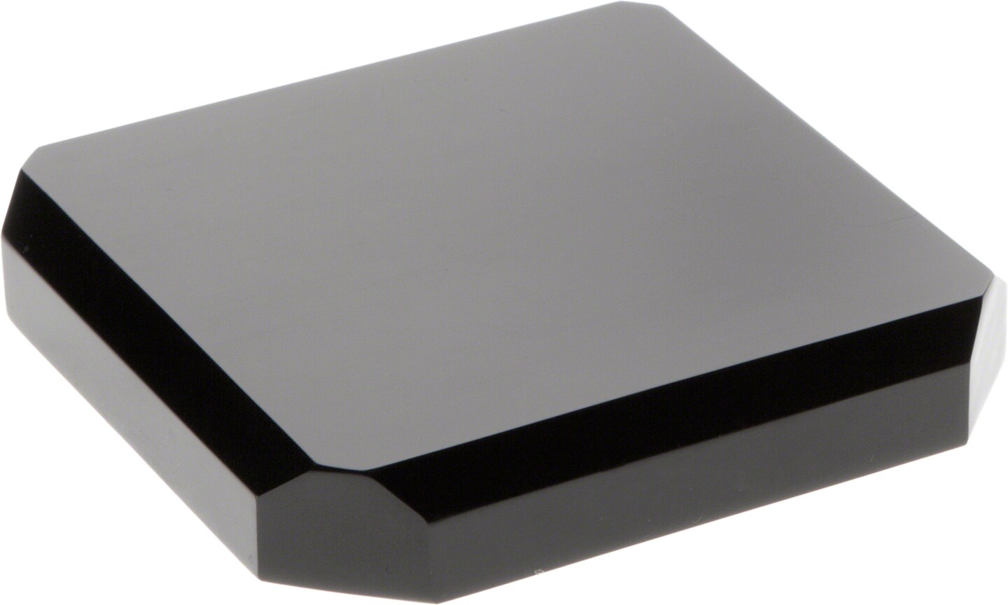 Plymor Black Acrylic Beveled Corner-Cut Display Base, 4" W x 4" D x 0. ...