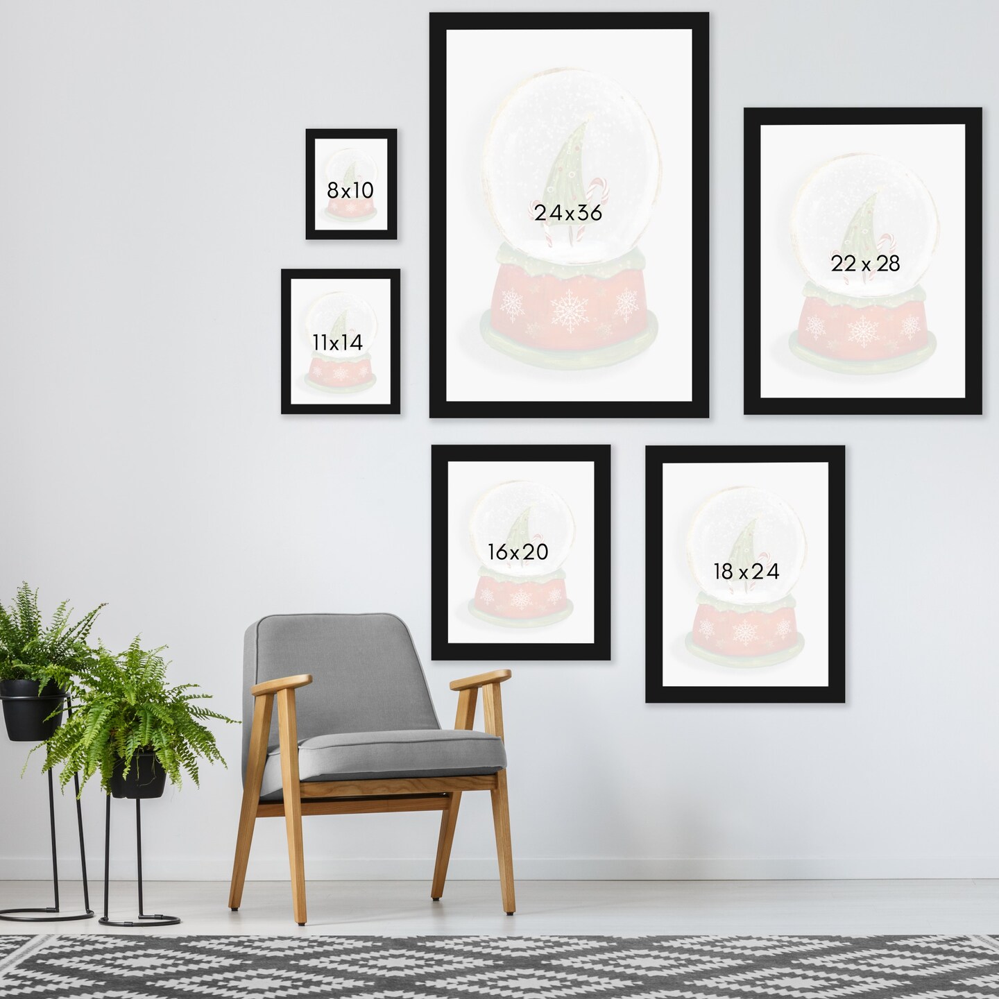 8&#x22; x 10&#x22; Let It Glow I by Pi Holiday Black Framed Print Wall Art - Americanflat - Americanflat
