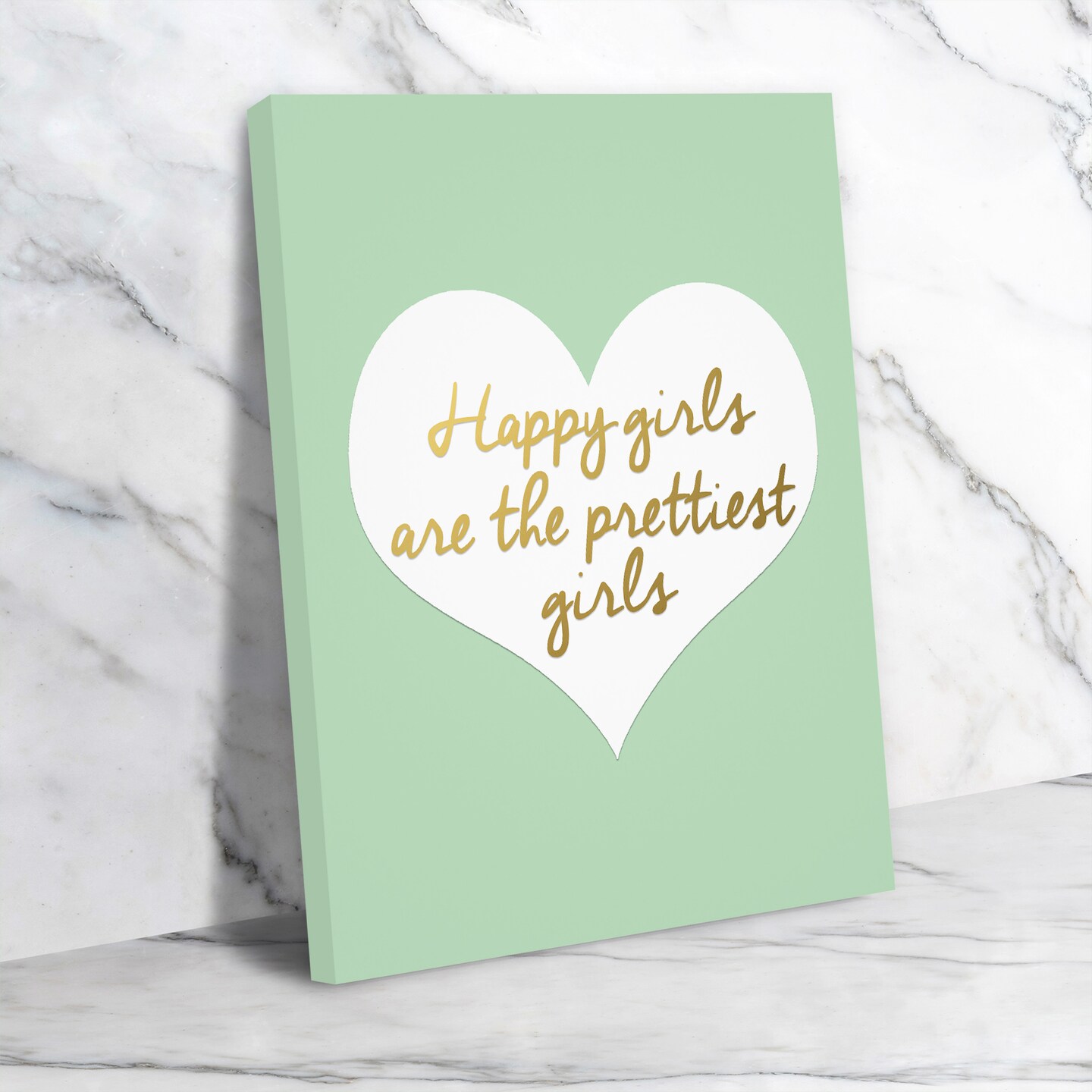 Happy Girls Heart Mint by Wall + Wonder  Wall Tapestry - Americanflat