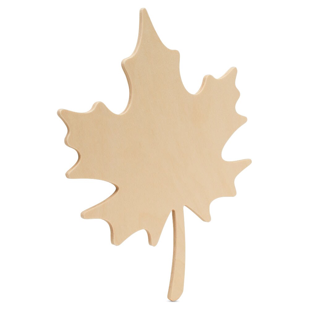 Maple Leaf Wood Cutout, Multiple sizes, Unfinished for Autumn Crafts | Woodpeckers