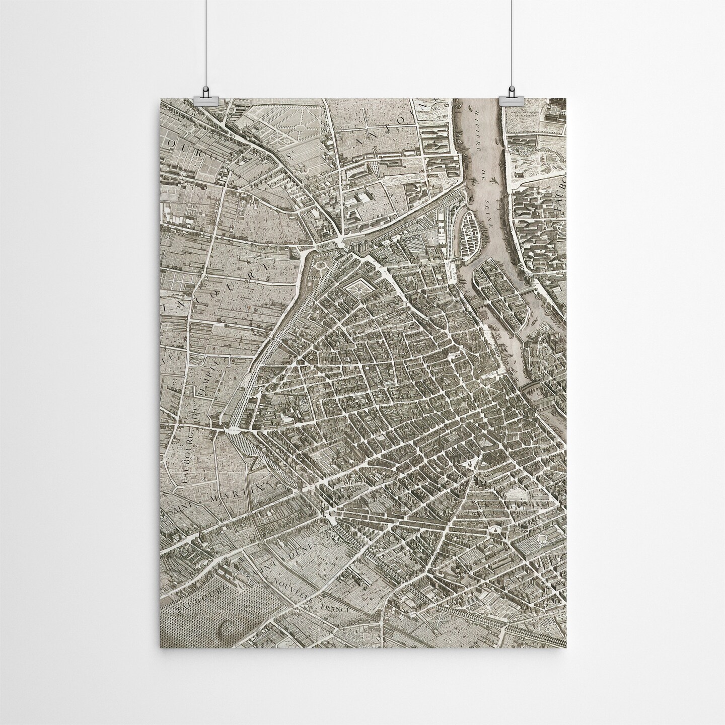 Map Paris I by Chaos &#x26; Wonder Design  Poster Art Print - Americanflat