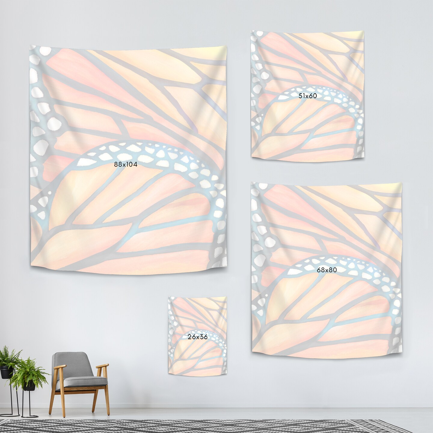 Monarch by Modern Tropical  Wall Tapestry - Americanflat