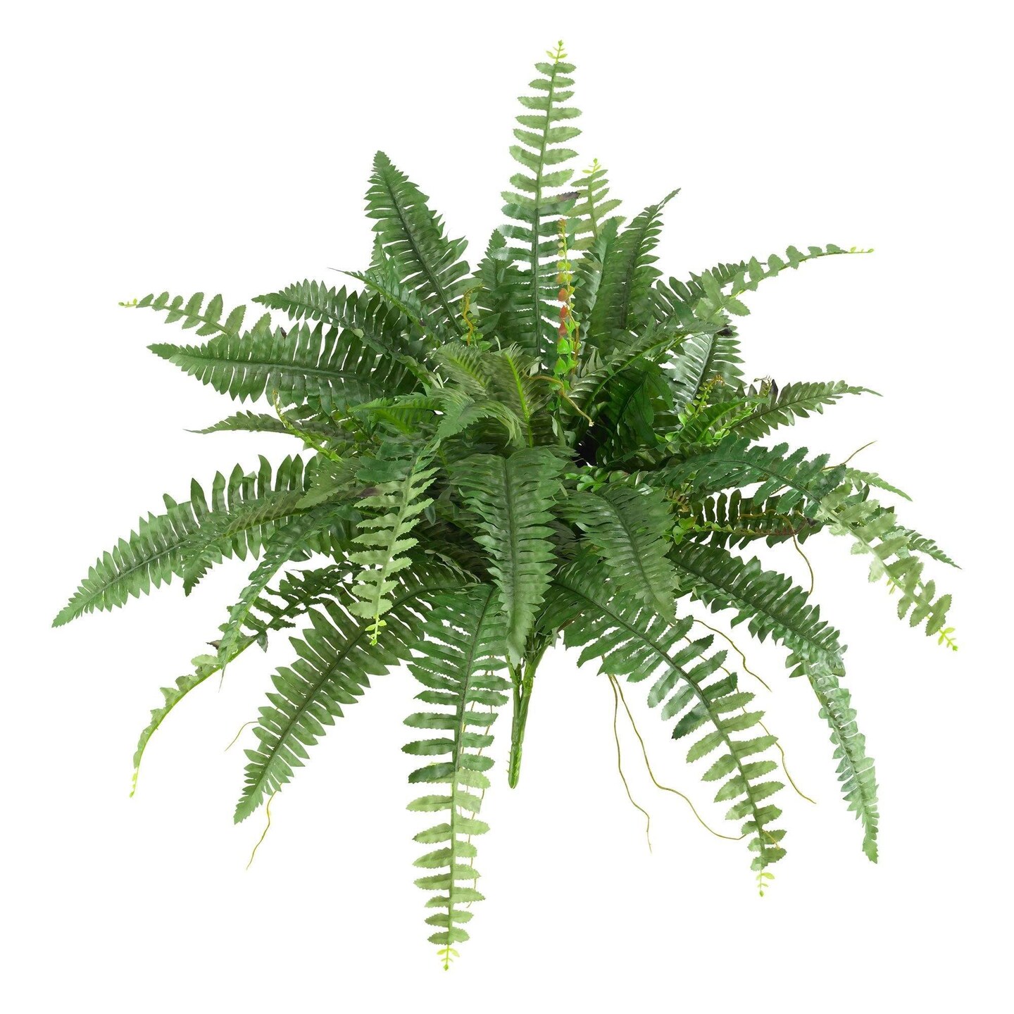 Boston Ferns Artificial Plants 40” Large Faux Greenery Silk Green ...