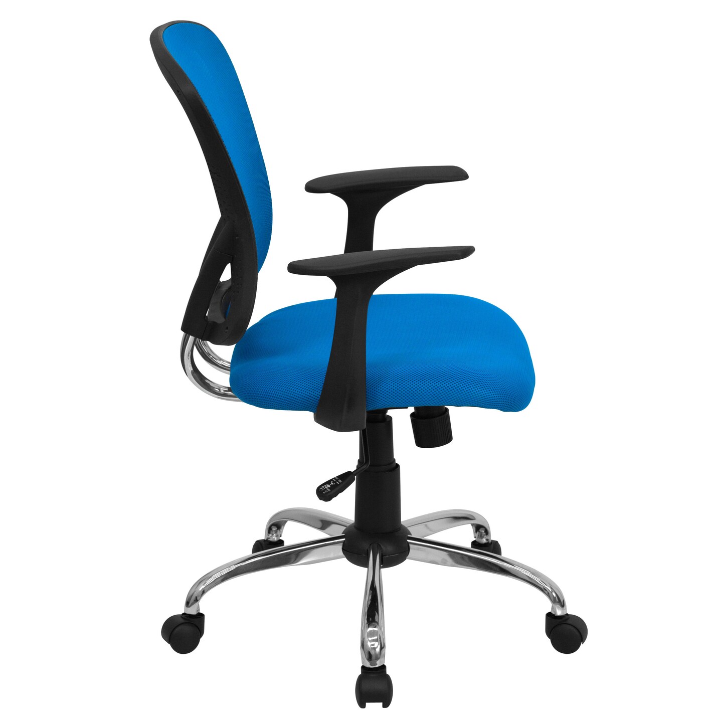 Emma and Oliver Mid-Back Mesh Swivel Task Office Chair with Chrome Base and Arms