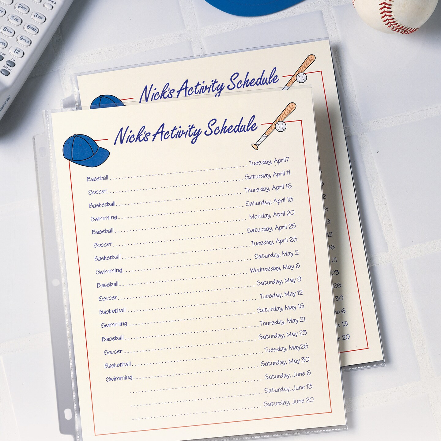 Avery Semi-Clear Standard Weight Sheet Protectors for 3 Ring Binders, Top Load, 2 Packs, 200 Page Protectors Total (46021)