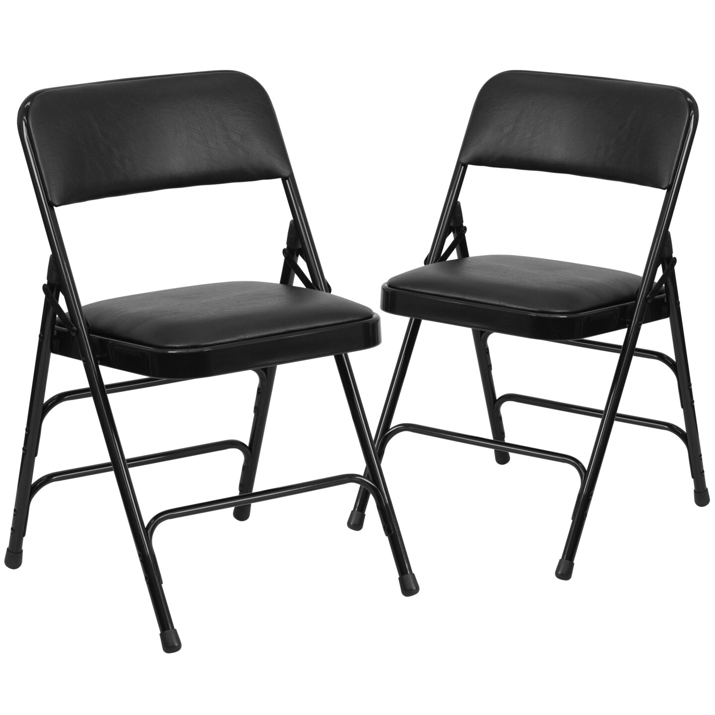 Emma and Oliver 2 Pack Home &#x26; Office Portable Party Events Padded Metal Folding Chair