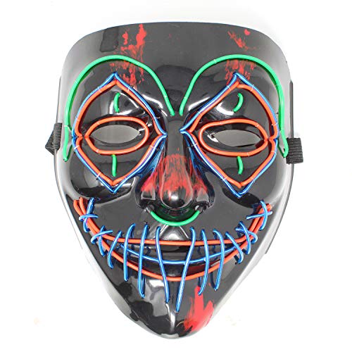 JOYIN Halloween LED Purge Scary Mask Light Up LED Mask Cool Costume Accessories (Clown)