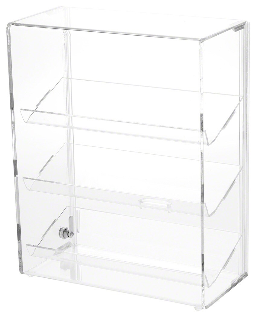 Plymor Clear Acrylic Locking Display Case With 3 Angled Shelves Michaels