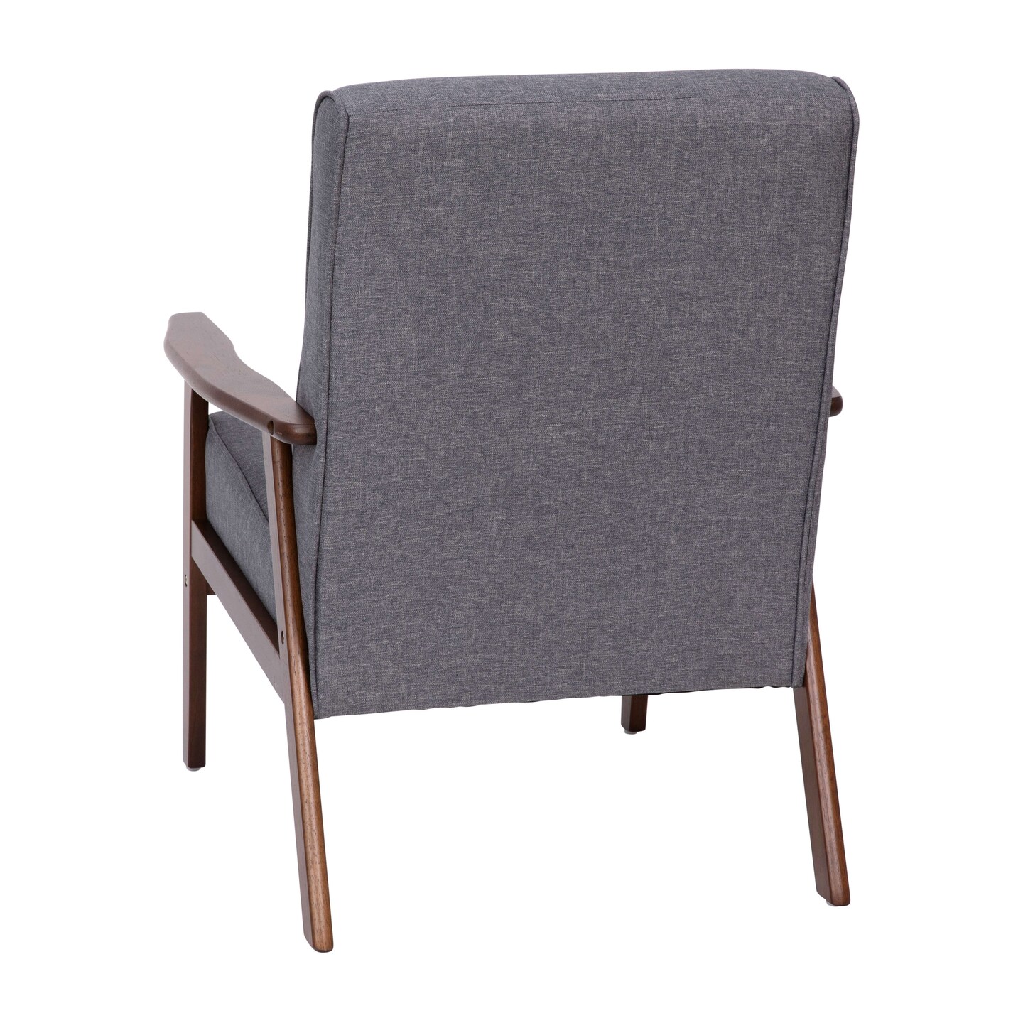 Emma and Oliver Langmore Upholstered Mid-Century Modern Arm Chair with Wood Frame